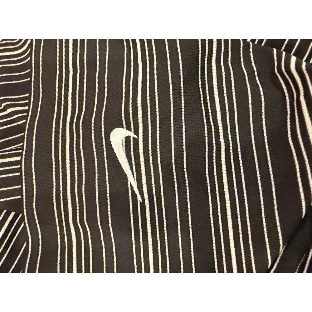 Nike Golf Dri-FIT Men's Black Gray Striped Polo Shirt Medium NWT Stay Cool